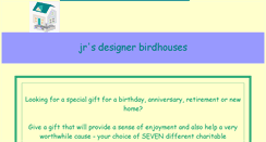 Desktop Screenshot of jrsdesignerbirdhouses.ca